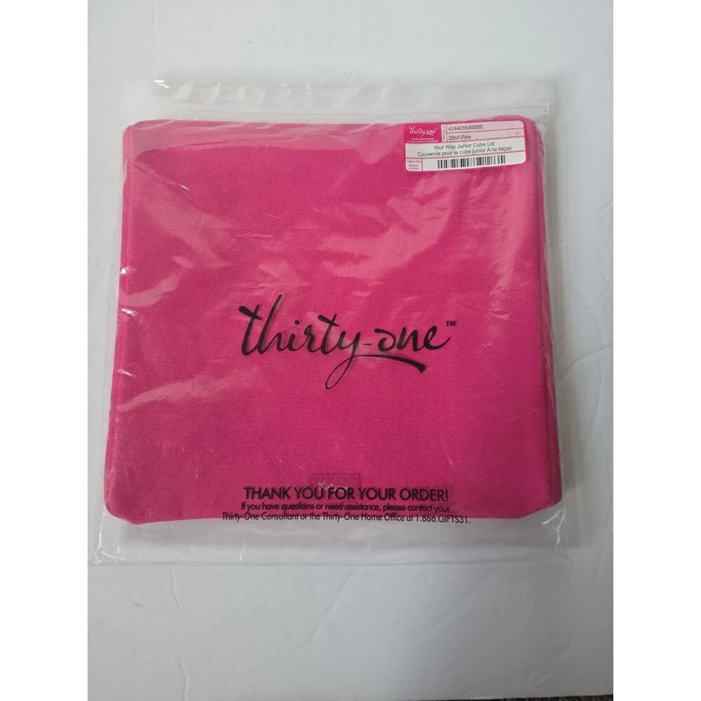 NEW! Thirty One Your Way JUNIOR Cube Lid PINK 286a 13x13x2